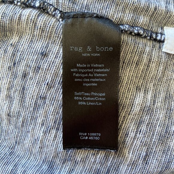 Rag & Bone Long-Sleeve Tee Striped Relaxed Fit - Picture 6 of 7